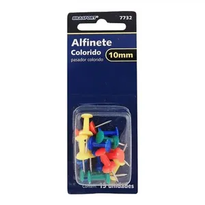Alfinete 10mm Colorido com 15 Unidades 7732 - Brasfort