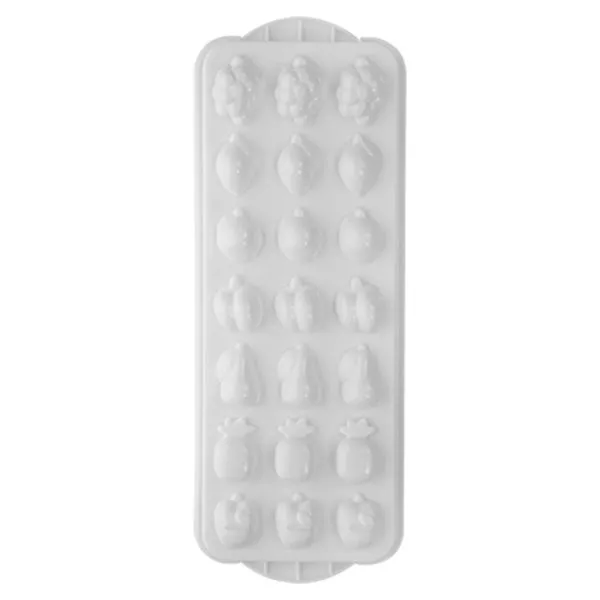 Forma de Gelo Plástico Formato Frutas 25,5x9,8x4cm - Clink