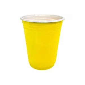 Copo Americano Descartável Biodegradável 400ml Amarelo Com 25 Unidades - Trik Trik