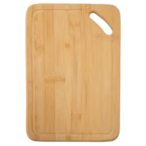 Tábua de Corte com Alça Vazada e Canto de Bambu 30x20x1,8cm honeyhome