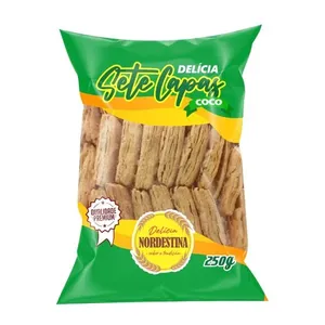 Bolacha Sete Capas Sabor Coco 250g 8 - Delícia Nordestina