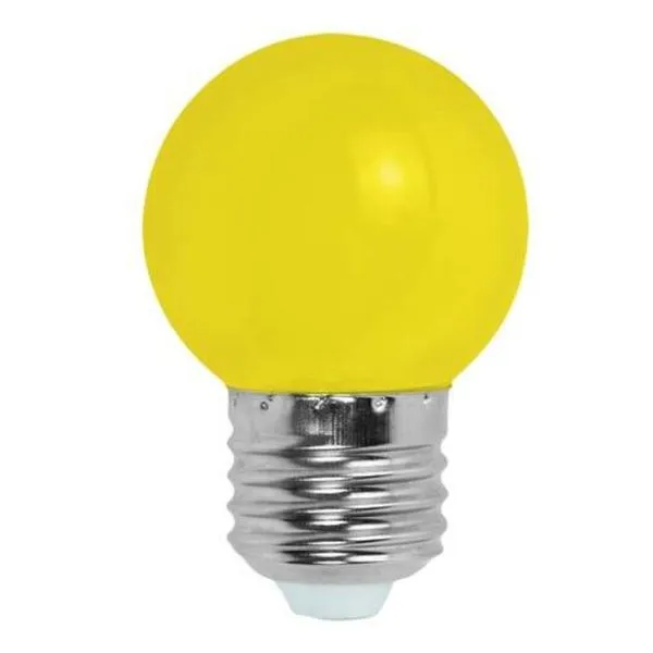 Lâmpada LED Bolinha Color Bulbo G45 1-3W Bivolt Kian Lâmpada de LED Bolinha Color Bulbo G45 1W e 3W E27 Luz Amarela