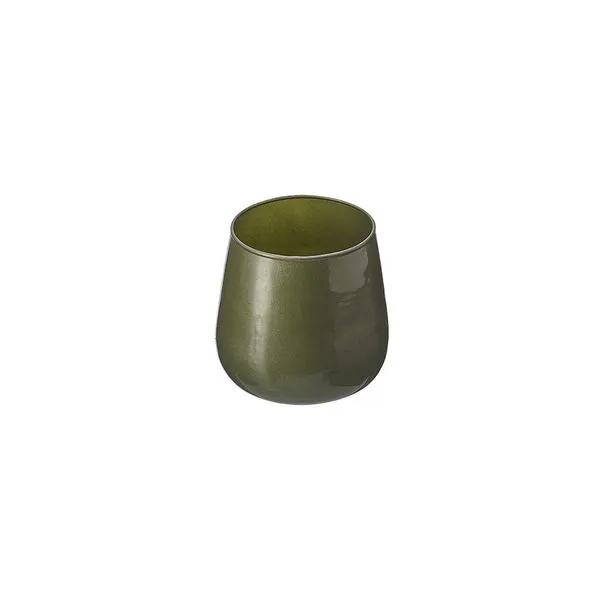 Vaso Conhaque Vidro Brilhante Verde 11x10cm - Vitazza
