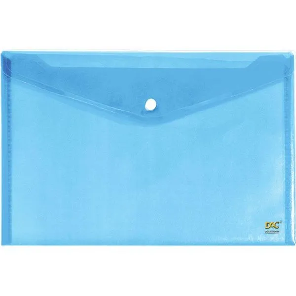 Envelope com Botão em PP A4 Azul - Dac