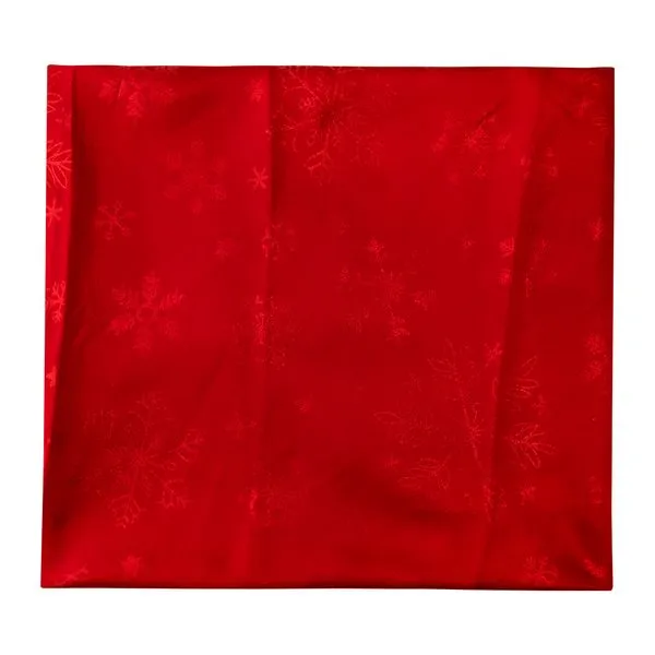 Toalha Mesa Quadrada Vermelha Natal Poliéster 150x150cm LM3442NTL - honeyhome