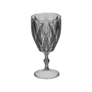 Taça Diamante Fume 300ml de Plástico - Plastifesta