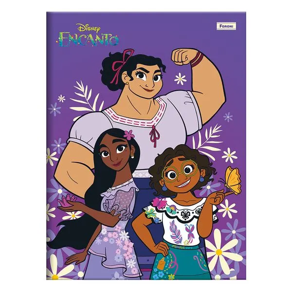 Caderno Brochurão Foroni Capa Dura Disney Encanto 80 Folhas - Item Sortido