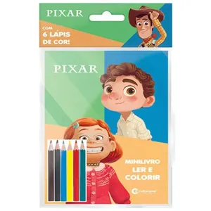 Mini Livro Infantil Ler E Colorir Com Lápis de Cor Pixar 020910206 - Culturama
