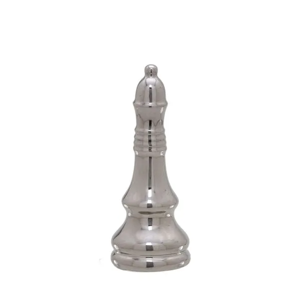 Enfeite Decorativo Rainha Cerâmica Prata 15,5x6x6cm 123207 - Mabruk Presentes