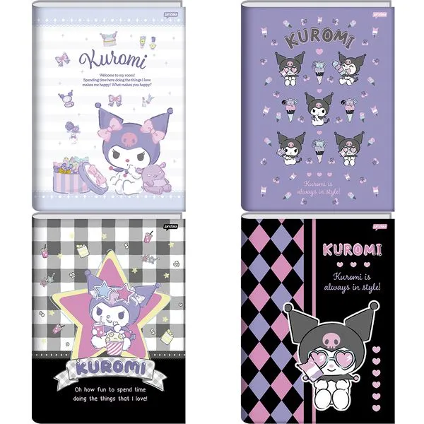 Caderno Universitário Brochura Kuromi Sortido 1 Matéria 80 Folhas 7760525 - Jandaia