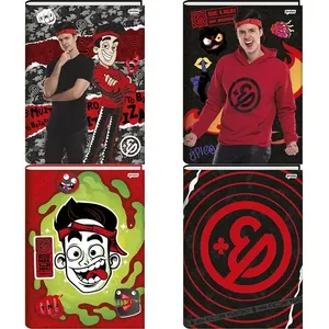 Caderno 1/4 Brochura Capa Dura Enaldinho Sortido 80 Folhas 7449725 - Jandaia