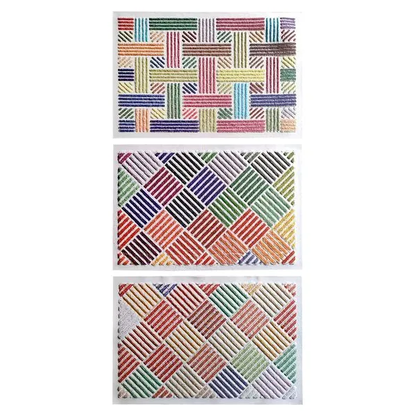 Tapete Entrada Ambiente Traçado Sortido Plástico PVC 57x57x0,5cm - HoneyHome