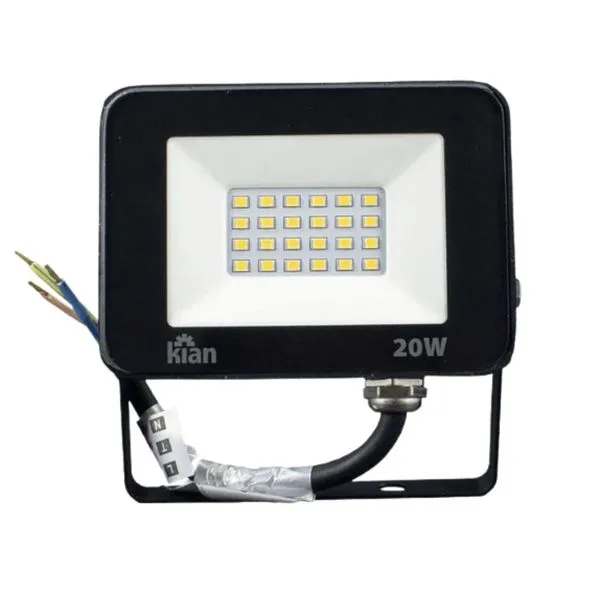 Refletor LED de Alumínio IP65 20W 1200 Lúmens Bivolt Kian Refletor de LED 20W IP65 1200 Lúmens Luz Branca