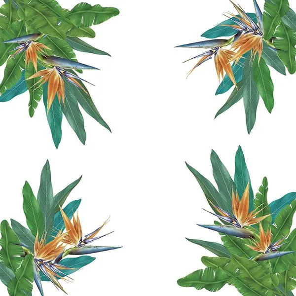 Toalha Mesa Chá Estampa Ibisco 75x75cm - Nsw Decor
