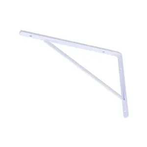 Mão Francesa Simples até 25kg Aço Carbono Branca Overtime Mão Francesa Leve até 25Kg 28cm Aço Carbono Branca