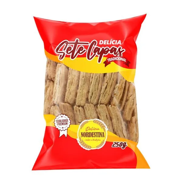 Bolacha Sete Capas Tradicional 250g 6 - Delícia Nordestina