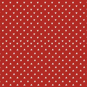 Toalha Mesa Chá Corações Poliéster Vermelho E Branco 74x74cm MTCT61311 - Nsw Decor