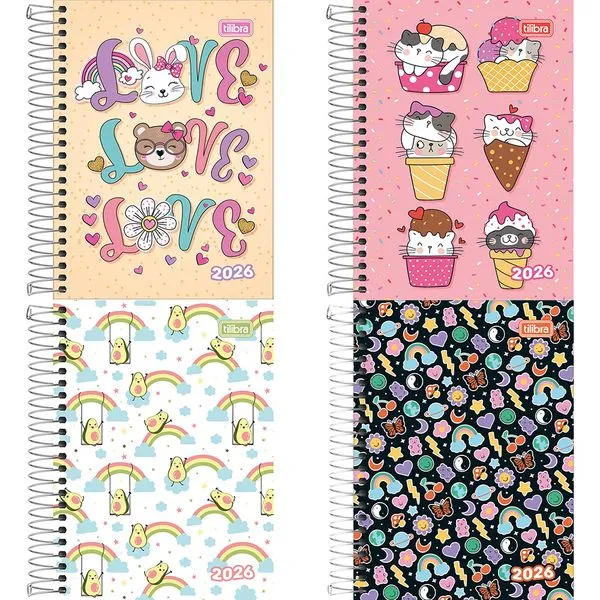 Agenda 2026 Spice Feminina Espiral M3 Sortida Ref. 393720 - Tilibra