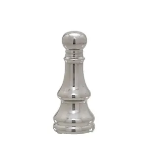 Enfeite Decorativo Peão Cerâmica Prata 15,5x6,5x6,5cm 123203 - Mabruk Presentes