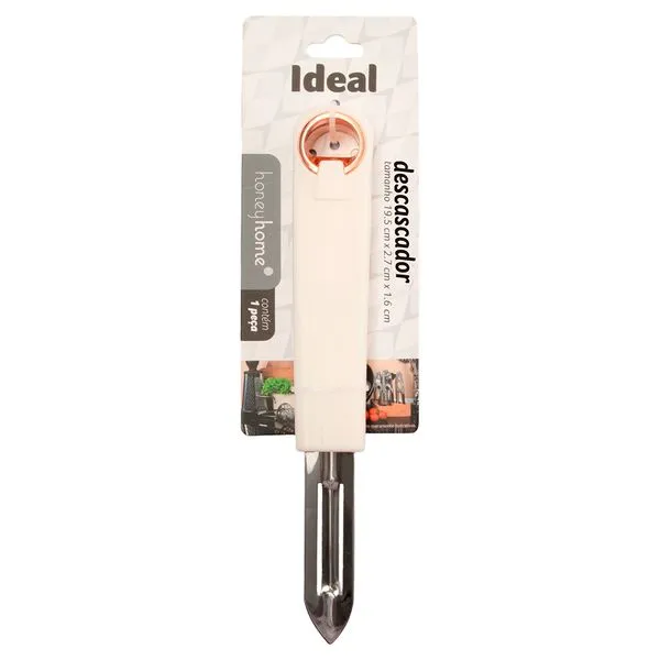 Descascador Para Alimentos Ideal Perfect Home Plástico PP e Aço Inox 19,5x2,7x1,6cm LM4027IDE - honeyhome