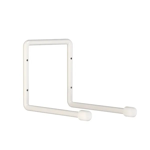 Gancho Duplo para Parede até 15kg 16x18x21cm Aço Branco Multivisão Gancho Duplo para Parede Até 15Kg 16x18x21cm Aço Branco