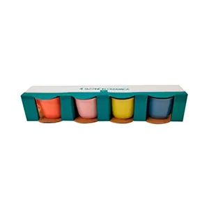 Conjunto 4 Xícaras Viva Colors Cerâmica 60ml LM3278 - honeyhome