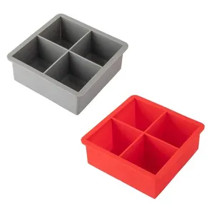 Forma Para 4 Gelos Quadrada Silicone 11,5x4,5cm LM1547 - honeyhome