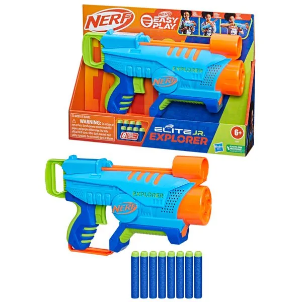 Lançador Nerf Elite Jr Explorer 8 Dardos Plástico Sortido - Hasbro