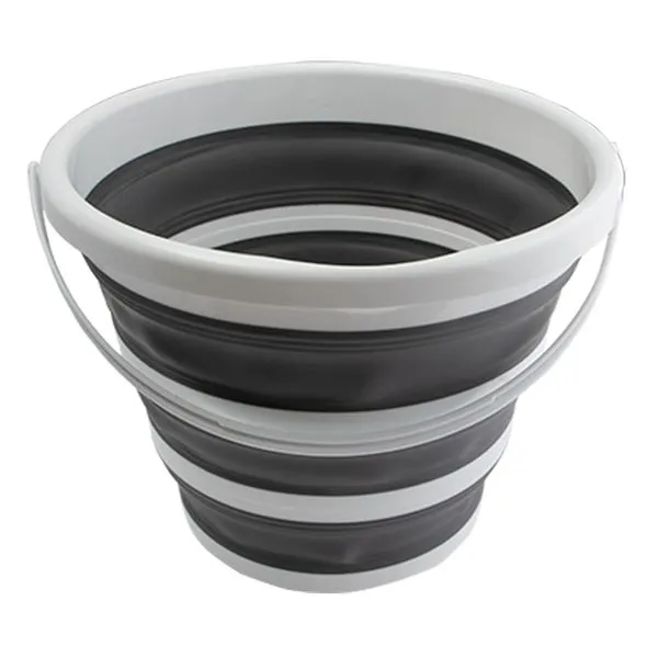 Balde Retrátil 10L Plástico PP e Borracha TPR 21,5x21,5x24,5cm LM4061MO - honeyhome