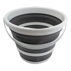Balde Retrátil 10L Plástico PP e Borracha TPR 21,5x21,5x24,5cm LM4061MO - honeyhome
