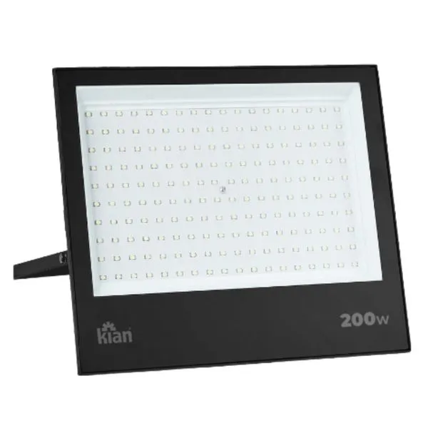 Refletor LED de Alumínio IP65 200W 12000 Lúmens Bivolt Kian Refletor de LED 200W IP65 12000 Lúmens Luz Branca