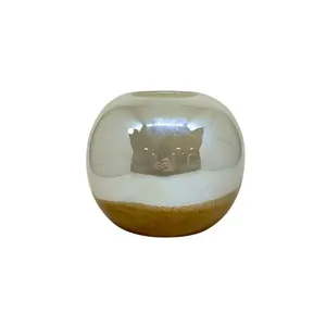 Vaso Decorativo Bowl Vidro Bege Pearl EJ564381 - Brascontinental