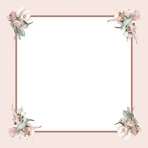 Guardanapo Tecido Estampado Floral Beija-flor 45x45cm - Nsw Decor