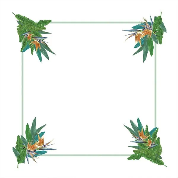 Guardanapo Tecido Estampado Ibisco 45x45cm - Nsw Decor