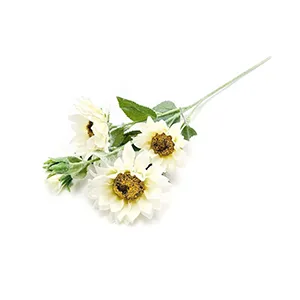 Flor Galho de Girassol Branco X4 Cx240 W113232W - Winmax