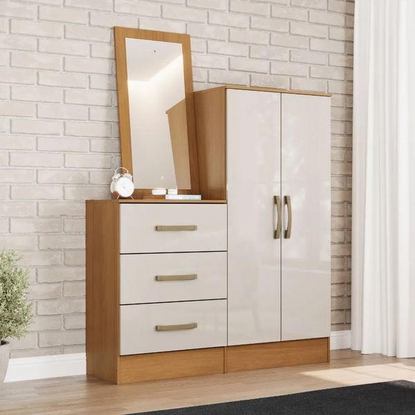 Cômoda 2 Portas 3 Gavetas Henn Briz B700 | Cinamomo/Off White