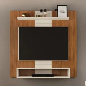 Painel para TV até 47'' Suspenso 120cm DJ Moveis Smart | Freijo/Off White