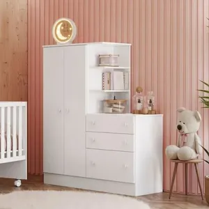 Guarda-Roupa Solteiro 2 Portas Qmovi Doce Sonhos | Branco