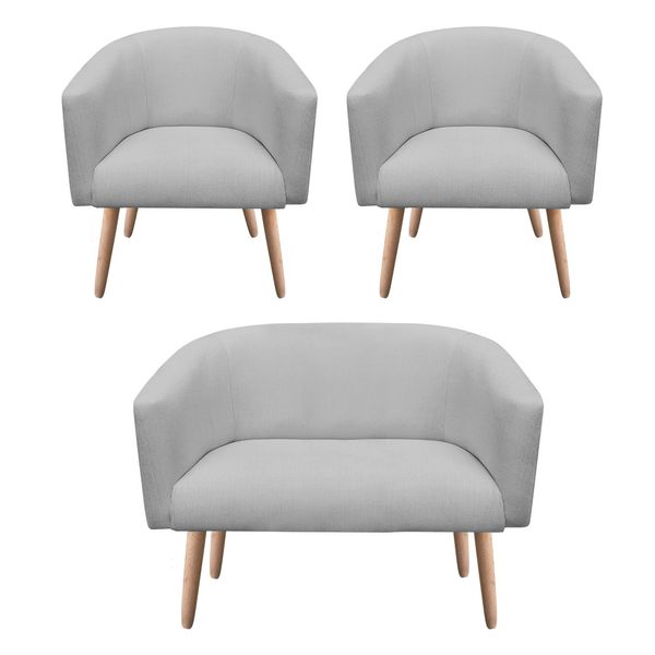 KIT 02 POLTRONAS E 01 NAMORADEIRA STELLA
