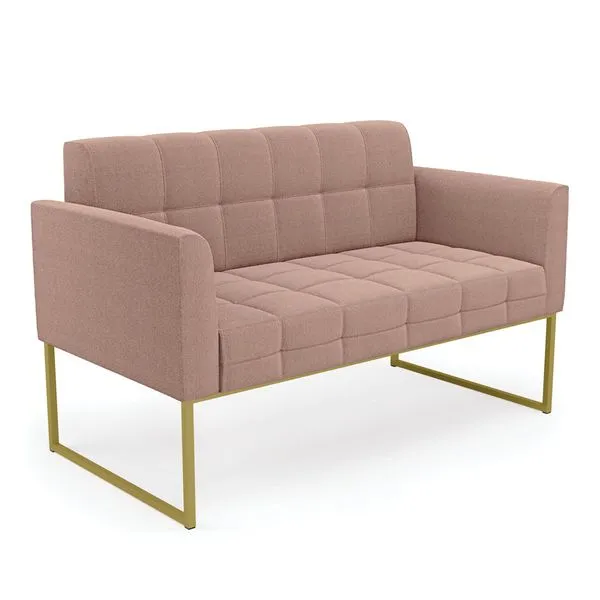 Sof Namoradeira 2 Lugares Industrial Dourado Elisa Boucl Ros D03 - D'Rossi