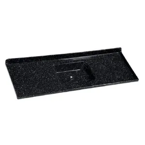 Tampo para Pia 160 cm Marmoplan Rorato | Preto