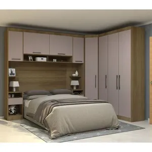 Conjunto Módulo Guarda-Roupa 4 Peças 6 Portas 1 Gaveta Eucamóveis Conjunto Módulo Guarda-Roupa 4 Peças 6 Portas 1 Gaveta