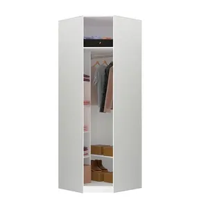 Guarda Roupa Closet Aberto Canto Diagonal 5 Prateleiras 1 Cabideiro 83 | Branco (S/V)