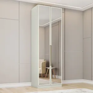 Guarda-Roupa Com Espelho 2 Portas Seletto Henn | Areia