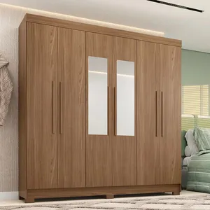 Guarda-Roupa Casal 6 Portas 2 Gavetas Estilo MM Horácio | Jatoba