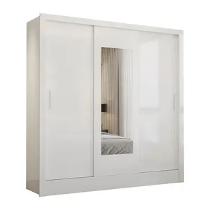 Guarda Roupa Casal Fortaleza 3 Portas Com Espelho Carioca Móveis Branco