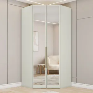 Canto Closet 2 Portas Com Espelho Seletto Henn MC06-133 | Areia