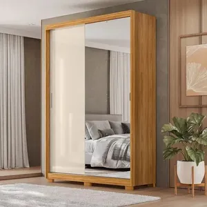 Guarda-Roupa Casal 2 Portas 4 Gavetas Demobile Star | Cinamomo/Off White
