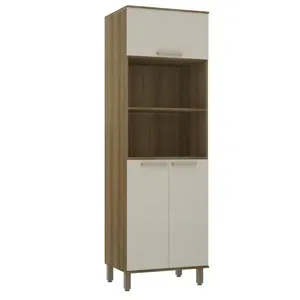 Paneleiro Duplo Para 2 Fornos 3 Portas 70cm Luciane Isis | Avela/Mocca
