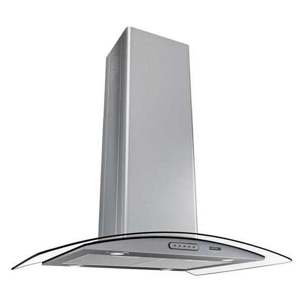 Coifa Ilha 75cm Vidro Curvo 3 Velocidades Inox Nardelli Inox / 110 V